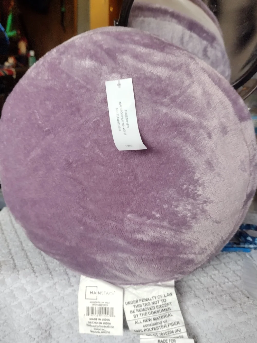 Plush Round Accent Pillow - Lavender by Mainstays